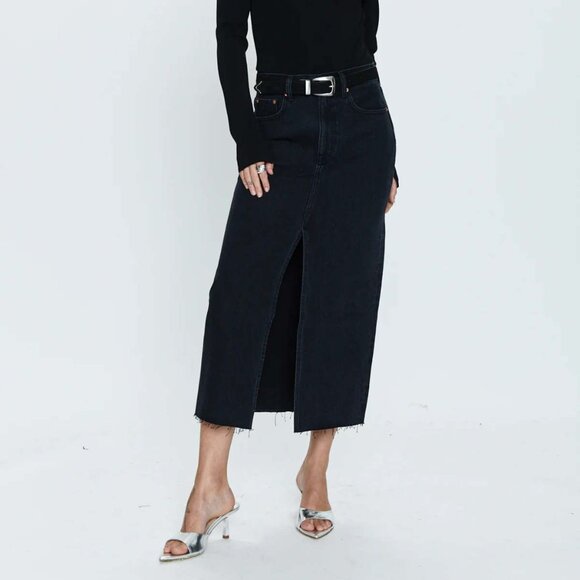 Pistola NWT Alice Midi Skirt in Underground Black size 31 (12) - Picture 1 of 8
